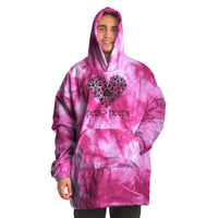 "pets > peeps"  Tie Dye Snug Hoodie (Pink)