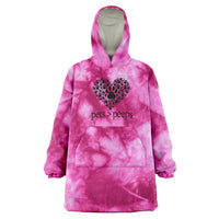 "pets > peeps"  Tie Dye Snug Hoodie (Pink)